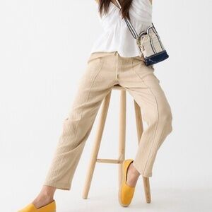 J. Crew New beige seaside pant in soft gauze (Size M)